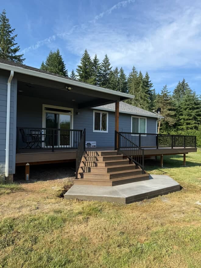 Stained and sealed deck